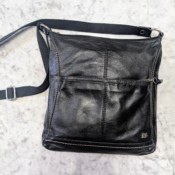 The Sak Handbags - The Sak Black Leather Crossbody Messenger Bag